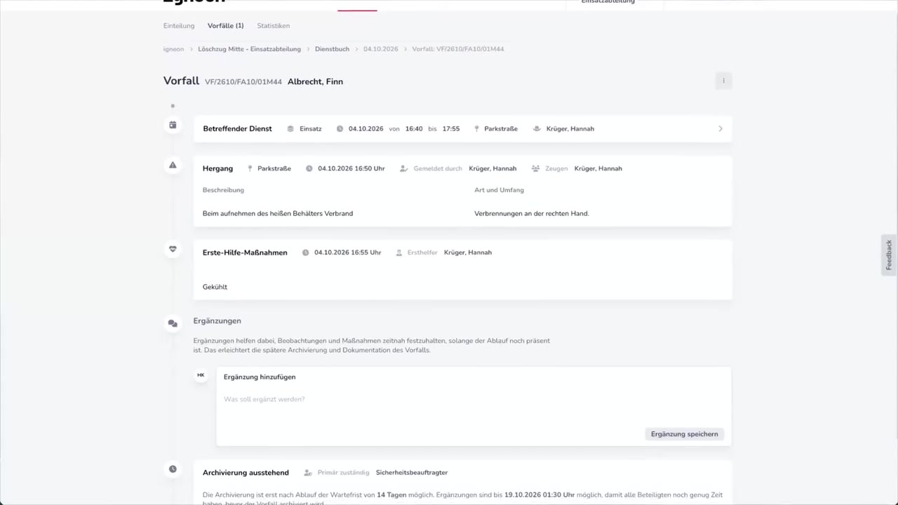 Vorgänge und Zusammenarbeit in IGNEON